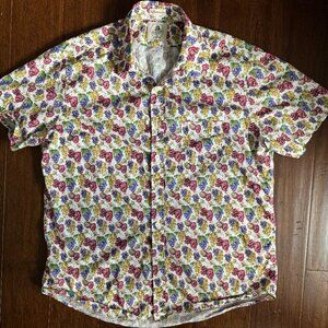 Wine Grape Short Sleeve Collared Shirt